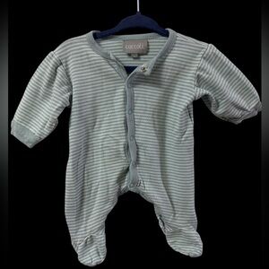 Coccoli Soft Blue Striped Footie